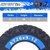 Garvee Set of 2 Garvee ATV Trail Tires 25×8-12/6PR Knobby Sport Tires, Tubeless, AT25x8-12-6PR TL KNIGHT(26×9-12)