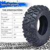 Garvee Set of 2 Garvee ATV Trail Tires 25×8-12/6PR Knobby Sport Tires, Tubeless, AT25x8-12-6PR TL KNIGHT(26×9-12)