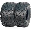 Garvee Set of 2 21×7-10 ATV Tires, 4PR Durable Tubeless, 21x7x10 Quad All Terrain Go Kart UTV Off Road Tires, Heavy-Duty Deep Tread for Trail, Sand, Mud & Track(22X10-9)
