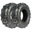 Garvee Set of 2 25×8-12 6PR ATV UTV Tires, All Terrain 25x8x12 Tubeless Tires for Mud, Trail, Sand, Gravel & Street, Heavy-Duty Design for Off-Road Riding(DAV111)
