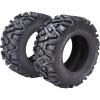 Garvee Set of 2 Garvee ATV Trail Tires 25×8-12/6PR Knobby Sport Tires, Tubeless, AT25x8-12-6PR TL KNIGHT(25×10-12)