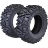 Garvee Set of 2 Garvee ATV Trail Tires 25×8-12/6PR Knobby Sport Tires, Tubeless, AT25x8-12-6PR TL KNIGHT(26×9-12)