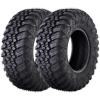 Garvee Set of 4 ATV UTV Tires 24×8-12 Front & 24×9-11 Rear, 6 PR Tubeless All-Terrain Tires for Mud, Dirt, Desert, Rock – Replacement Tires(AURORA A/T)