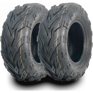 Garvee Set of 2 21×7-10 ATV Tires, 4PR Durable Tubeless, 21x7x10 Quad All Terrain Go Kart UTV Off Road Tires, Heavy-Duty Deep Tread for Trail, Sand, Mud & Track(21X7-10)