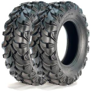 Garvee Set of 2 21×7-10 ATV Tires, 4PR Durable Tubeless, 21x7x10 Quad All Terrain Go Kart UTV Off Road Tires, Heavy-Duty Deep Tread for Trail, Sand, Mud & Track(22X7-11)