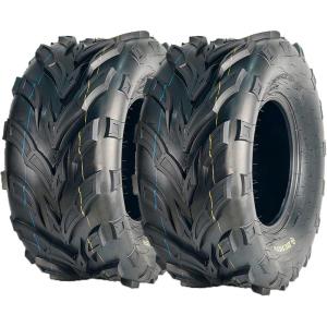 Garvee Set of 2 21×7-10 ATV Tires, 4PR Durable Tubeless, 21x7x10 Quad All Terrain Go Kart UTV Off Road Tires, Heavy-Duty Deep Tread for Trail, Sand, Mud & Track(22X10-10)