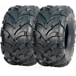 Garvee Set of 2 21×7-10 ATV Tires, 4PR Durable Tubeless, 21x7x10 Quad All Terrain Go Kart UTV Off Road Tires, Heavy-Duty Deep Tread for Trail, Sand, Mud & Track(22X10-9)