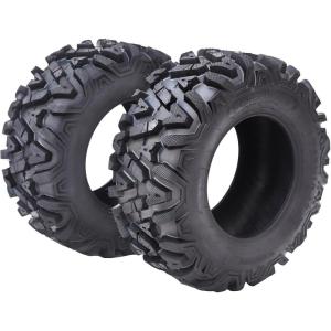 Garvee Set of 2 Garvee ATV Trail Tires 25×8-12/6PR Knobby Sport Tires, Tubeless, AT25x8-12-6PR TL KNIGHT(25×10-12)