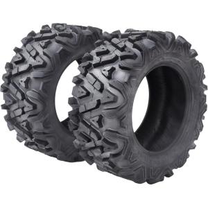 Garvee Set of 2 Garvee ATV Trail Tires 25×8-12/6PR Knobby Sport Tires, Tubeless, AT25x8-12-6PR TL KNIGHT(26×11-14)