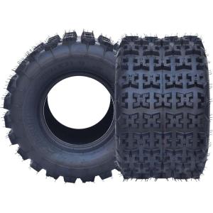 Garvee Set of 4 ATV UTV Tires 24×8-12 Front & 24×9-11 Rear, 6 PR Tubeless All-Terrain Tires for Mud, Dirt, Desert, Rock – Replacement Tires(E0S)