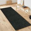 Garvee Living Room Rug 8×10 Washable Rug Trellis Rugs for Bedroom Non Slip Low Pile Indoor Carpet Soft Non-Shedding Foldable Thin Mat for Bedroom Dining Room Farmhouse Kids Playroom Office Orange(Solid Black)