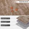 Garvee Living Room Rug 8×10 Washable Rug Trellis Rugs for Bedroom Non Slip Low Pile Indoor Carpet Soft Non-Shedding Foldable Thin Mat for Bedroom Dining Room Farmhouse Kids Playroom Office Orange(Solid Brown)