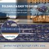 Garvee Living Room Rug 8×10 Washable Rug Trellis Rugs for Bedroom Non Slip Low Pile Indoor Carpet Soft Non-Shedding Foldable Thin Mat for Bedroom Dining Room Farmhouse Kids Playroom Office Orange(Blue)
