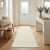 Garvee Living Room Rug 8×10 Washable Rug Trellis Rugs for Bedroom Non Slip Low Pile Indoor Carpet Soft Non-Shedding Foldable Thin Mat for Bedroom Dining Room Farmhouse Kids Playroom Office Orange(Solid Cream)