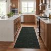 Garvee Living Room Rug 8×10 Washable Rug Trellis Rugs for Bedroom Non Slip Low Pile Indoor Carpet Soft Non-Shedding Foldable Thin Mat for Bedroom Dining Room Farmhouse Kids Playroom Office Orange(Solid Black)