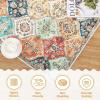 Garvee Living Room Rug 8×10 Washable Rug Trellis Rugs for Bedroom Non Slip Low Pile Indoor Carpet Soft Non-Shedding Foldable Thin Mat for Bedroom Dining Room Farmhouse Kids Playroom Office Orange(Trellis Orange)