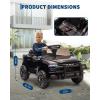 Kids Ride On Cars, Licensed RAM 12V Electric Ride On Truck Car w/Remote Control, Electric Pickup Car for Toddlers, Spring Suspension, LED Lights, Music, Ride On Toys for Boys Girls(Black)