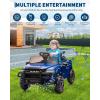 Kids Ride On Cars, Licensed RAM 12V Electric Ride On Truck Car w/Remote Control, Electric Pickup Car for Toddlers, Spring Suspension, LED Lights, Music, Ride On Toys for Boys Girls(Dark Blue)