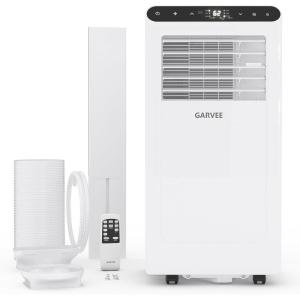 Garvee 10000BTUs Portable Air Conditioner for Room 450Sq.Ft.Remote Control,Portable AC with Dehumidifier,Auto Evaporation,Fan,Sleep,24H Timer&Installation Kit,48dB,DOE Certified,Ceer 6.6,Heater White(White)