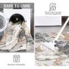 Garvee 2’x6′ Runner Rug Washable, Modern Abstract Marble Kitchen Mat, Non-Slip Indoor Entryway Rug, Foldable Thin Carpet for Narrow Spaces, Modern Indoor Decor, Black(Grey)