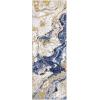 Garvee 2’x6′ Runner Rug Washable, Modern Abstract Marble Kitchen Mat, Non-Slip Indoor Entryway Rug, Foldable Thin Carpet for Narrow Spaces, Modern Indoor Decor, Black(Blue)