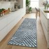 Garvee 4×6 Area Rug Washable Rugs for Living Room Modern Symmetrical Line Rug Stain Resistant Non Shedding Floor Cover Soft Touch Folding Indoor Carpet for Bedroom Living Room Dining Room，Light Grey(Dark Grey – Line)
