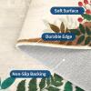 Garvee 4×6 Living Room Rugs, Washable Cute Animal Floral Print Nursery Bedroom Rugs, Indoor Farmhouse Non Slip Stain Resistant Throw Carpet for Dining Room Kitchen, Blue Green(Garden|beige)