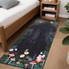Garvee 4×6 Living Room Rugs, Washable Cute Animal Floral Print Nursery Bedroom Rugs, Indoor Farmhouse Non Slip Stain Resistant Throw Carpet for Dining Room Kitchen, Blue Green(Garden|black)