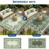 Garvee 5’x8’ Waterproof Patio Outdoor Rug, Outdoor Plastic Straw Rug for Camping, RV Mat Outside, Indoor Outdoor Carpet for Porch, Deck, Backyard, Balcony, Picnic, Ssage Green & White(Sage Green)
