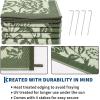 Garvee 5’x8’ Waterproof Patio Outdoor Rug, Outdoor Plastic Straw Rug for Camping, RV Mat Outside, Indoor Outdoor Carpet for Porch, Deck, Backyard, Balcony, Picnic, Ssage Green & White(Sage Green)