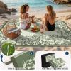 Garvee 5’x8’ Waterproof Patio Outdoor Rug, Outdoor Plastic Straw Rug for Camping, RV Mat Outside, Indoor Outdoor Carpet for Porch, Deck, Backyard, Balcony, Picnic, Ssage Green & White(Sage Green)
