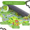 Garvee Kids Play Mat 8×10 City Life Fun Carpet Car Rug Soft Large Area Rug Educational Car Rugs for Kids Play with Cars and Toys Road Traffic Playmat for Bedroom Nursery Playroom Classroom, Grey(Grey Street)