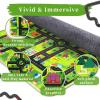 Garvee Kids Play Mat 8×10 City Life Fun Carpet Car Rug Soft Large Area Rug Educational Car Rugs for Kids Play with Cars and Toys Road Traffic Playmat for Bedroom Nursery Playroom Classroom, Grey(Black Street)