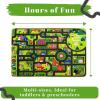 Garvee Kids Play Mat 8×10 City Life Fun Carpet Car Rug Soft Large Area Rug Educational Car Rugs for Kids Play with Cars and Toys Road Traffic Playmat for Bedroom Nursery Playroom Classroom, Grey(Black Street)