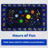 Garvee Kids Play Mat 8×10 City Life Fun Carpet Car Rug Soft Large Area Rug Educational Car Rugs for Kids Play with Cars and Toys Road Traffic Playmat for Bedroom Nursery Playroom Classroom, Grey(Solar System)