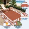 Garvee Patio Modern Abstract Outdoor Rug 10×14 Waterproof Large Reversible Camping Mat Foldable Lightweight Plastic Straw Outdoor Rug for Deck, Picnic, Porch, Camper, Balcony, Beach, Rv, Blush(Terracotta White)