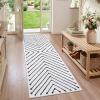 Garvee 4×6 Area Rug Washable Rugs for Living Room Modern Symmetrical Line Rug Stain Resistant Non Shedding Floor Cover Soft Touch Folding Indoor Carpet for Bedroom Living Room Dining Room，Light Grey(Off White – Line)