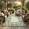 Garvee 5’x8’ Waterproof Patio Outdoor Rug, Outdoor Plastic Straw Rug for Camping, RV Mat Outside, Indoor Outdoor Carpet for Porch, Deck, Backyard, Balcony, Picnic, Ssage Green & White(Sage Green)