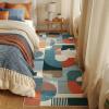 5×7 Area Rugs, Boho Washable Rugs for Living Room Bedroom Dining Room, Soft Modern Abstract Large Throw Floor Carpet Non Slip, Orange/Pink, 5’x7′(Blue Multi)