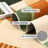 5×7 Area Rugs, Boho Washable Rugs for Living Room Bedroom Dining Room, Soft Modern Abstract Large Throw Floor Carpet Non Slip, Orange/Pink, 5’x7′(Green Multi)