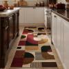 5×7 Area Rugs, Boho Washable Rugs for Living Room Bedroom Dining Room, Soft Modern Abstract Large Throw Floor Carpet Non Slip, Orange/Pink, 5’x7′(Red/Brown)