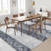 Garvee 2×6 Vintage Kitchen Rugs Non Slip Washable, Distressed Medallion Runner Rug for Bathroom, Non Shedding Low Pile Farmhouse Rugs Stain Resistant Foldable Soft Mats for Entryway, Bedroom, Blue(Boho|grey)