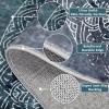 Garvee 2×6 Vintage Kitchen Rugs Non Slip Washable, Distressed Medallion Runner Rug for Bathroom, Non Shedding Low Pile Farmhouse Rugs Stain Resistant Foldable Soft Mats for Entryway, Bedroom, Blue(Distressed|teal)