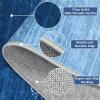 Garvee 2×6 Vintage Kitchen Rugs Non Slip Washable, Distressed Medallion Runner Rug for Bathroom, Non Shedding Low Pile Farmhouse Rugs Stain Resistant Foldable Soft Mats for Entryway, Bedroom, Blue(Distressed|blue)