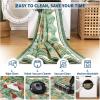 Garvee 2×6 Vintage Kitchen Rugs Non Slip Washable, Distressed Medallion Runner Rug for Bathroom, Non Shedding Low Pile Farmhouse Rugs Stain Resistant Foldable Soft Mats for Entryway, Bedroom, Blue(Green)