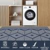 Garvee 2×6 Vintage Kitchen Rugs Non Slip Washable, Distressed Medallion Runner Rug for Bathroom, Non Shedding Low Pile Farmhouse Rugs Stain Resistant Foldable Soft Mats for Entryway, Bedroom, Blue(Abstract|blue)