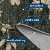 Garvee 8×10 Washable Living Room Rugs, Non Slip 8 x 10 Bedroom Rugs, Indoor Modern Floral Print Floor Cover for Dining Room, Ultra Thin Low Pile Botanical Mat for Home Office, Beige(Floral|green)
