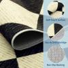 Garvee Black and White Checkered Rug for Living Room, 6×9 Area Rugs Washable Non Slip Bedroom Rugs Soft Low Pile Indoor Modern Floor Rugs for Dorm Kids Room Dining Room Diamond Print Home Decor Carpet(Checkered|black Taupe)