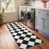 Garvee Black and White Checkered Rug for Living Room, 6×9 Area Rugs Washable Non Slip Bedroom Rugs Soft Low Pile Indoor Modern Floor Rugs for Dorm Kids Room Dining Room Diamond Print Home Decor Carpet(Checkered|black White)