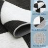 Garvee Black and White Checkered Rug for Living Room, 6×9 Area Rugs Washable Non Slip Bedroom Rugs Soft Low Pile Indoor Modern Floor Rugs for Dorm Kids Room Dining Room Diamond Print Home Decor Carpet(Checkered|black White)